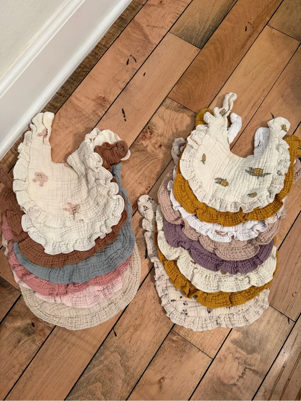 Bundle of 15 cotton snap 100% cotton bibs